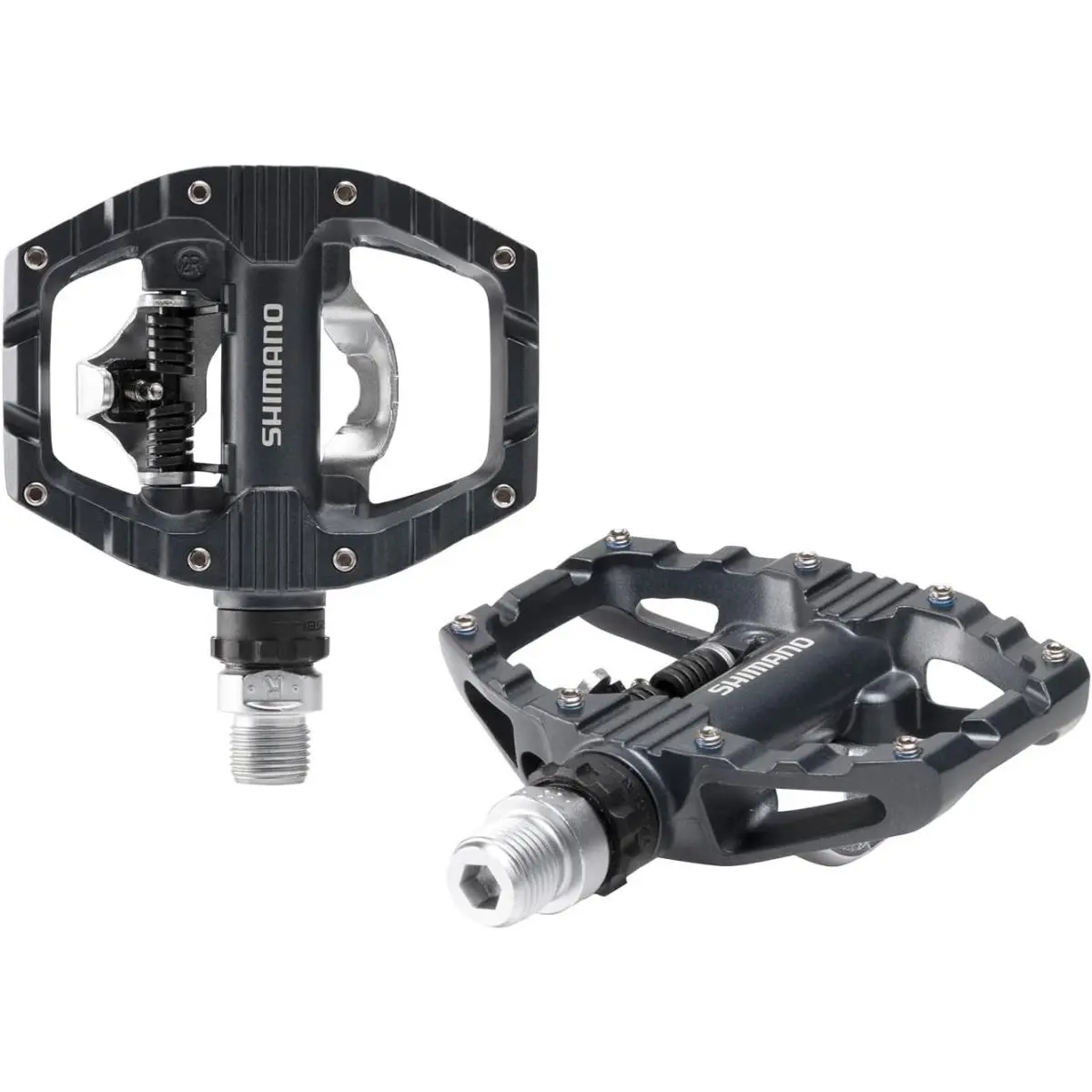 Shimano PDEH500 Aluminum Spd Road Touring Platform Pedals - Gray