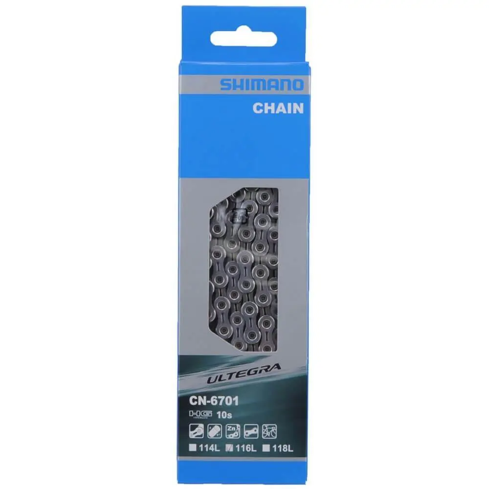 Shimano  - Ultegra CN-6701 10-Speed Road Chain - ICN6701116 - Silver (UPC: 689228414006) 0