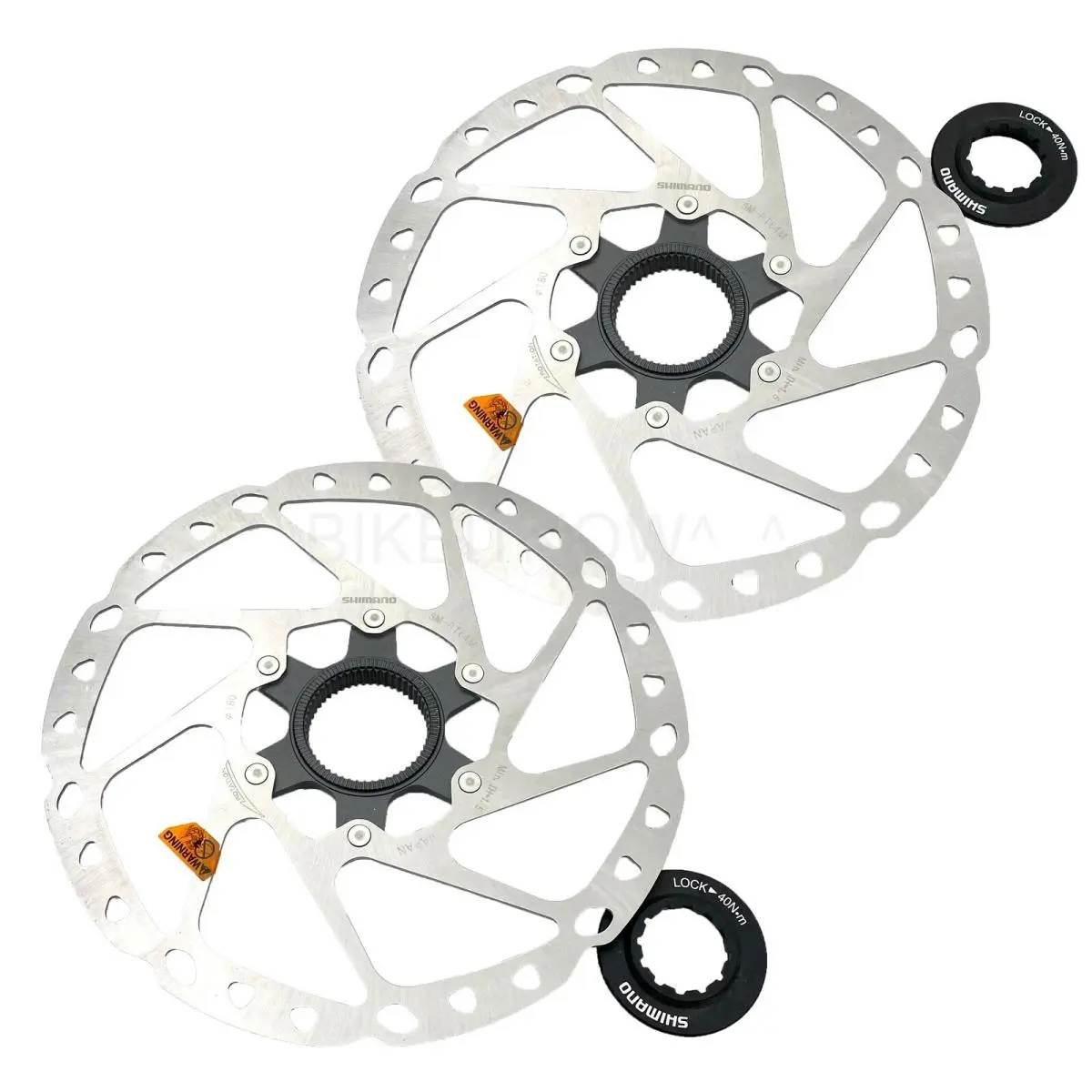2pc Shimano Grx 180mm Center Lock Bike Disc Brake Rotor SM-RT64 W/lock Ring