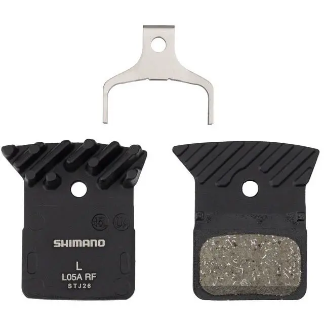 Shimano L05A-RF Disc Brake Pad and Spring - Resin Compound Finned Alloy Back Pl
