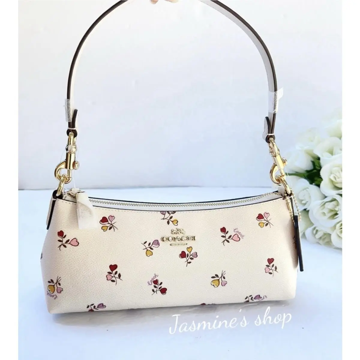 Coach Charlotte Shoulder Bag with Heart Print CX581