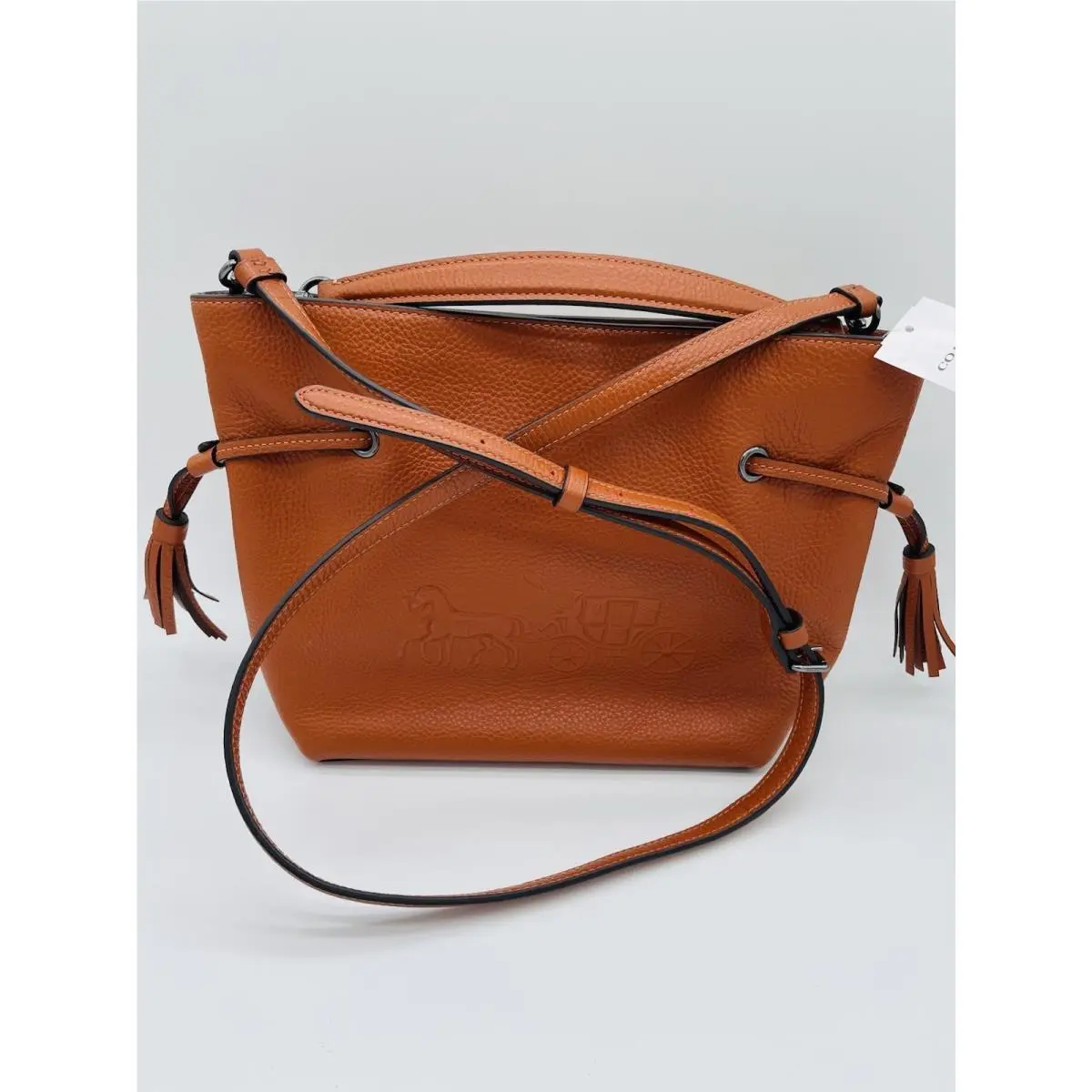 CA213 Andy Crossbody 2 Way Bag Purse Horse Carriage Motif Saddle Brown by Coach