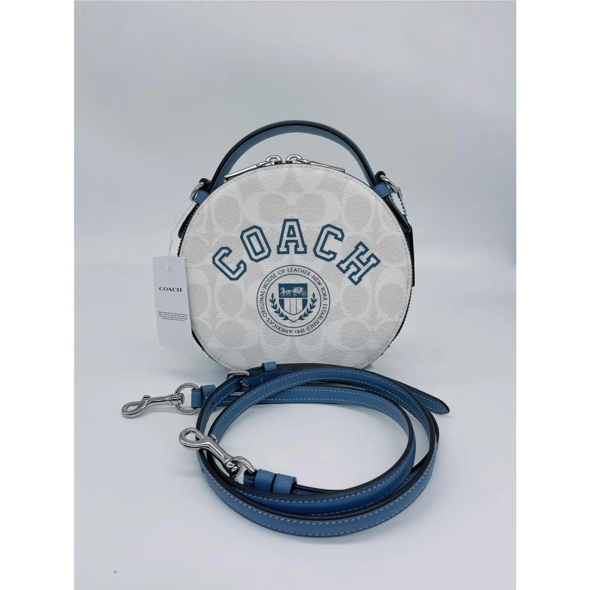 Coach CB870 Canteen Crossbody In Signature Canvas Varsity Motif Chalk Indigo