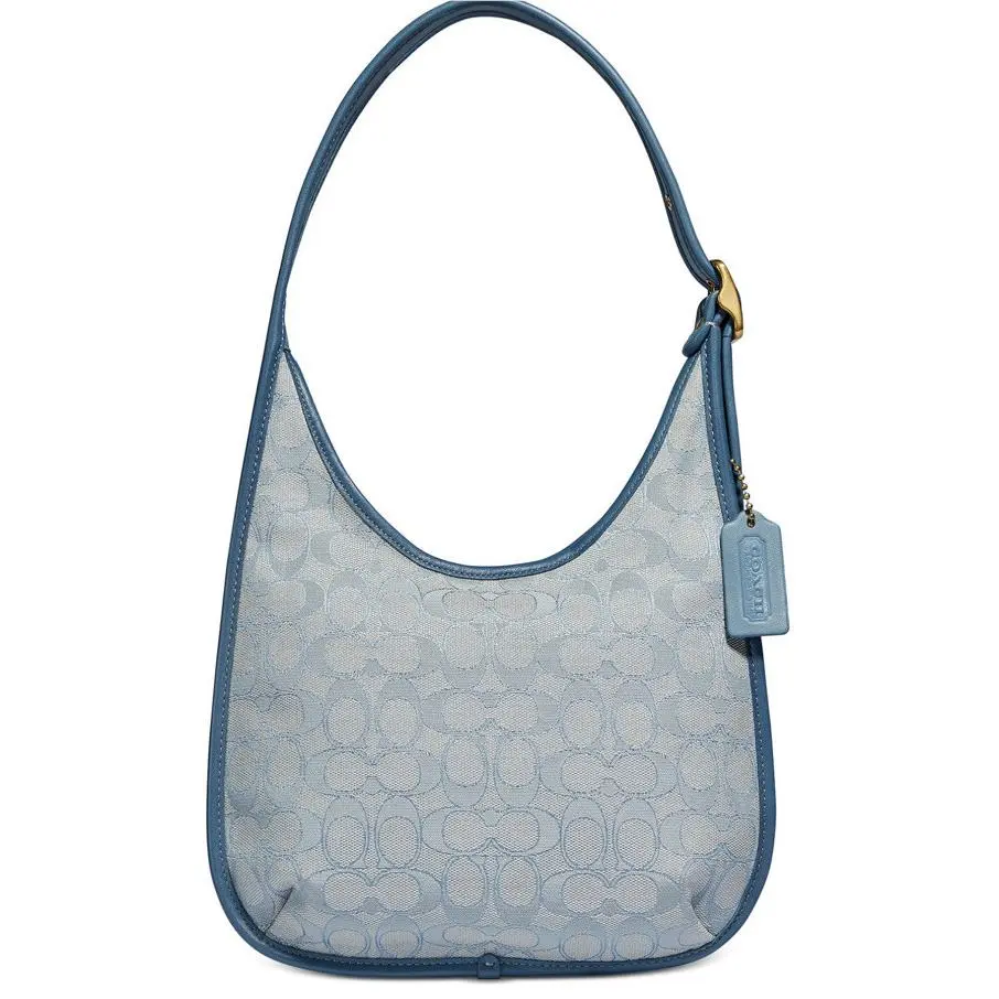 Coach Ergo Medium Shoulder Bag In Signature Jacquard Marble Blue Azure Tote
