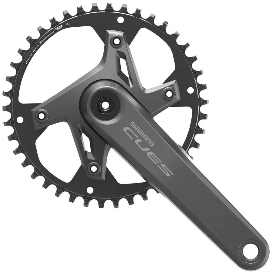 Shimano Cues FC-U6000-1 Crankset - 170mm 9/10/11-Speed 42t Asymmetric 110 Bcd