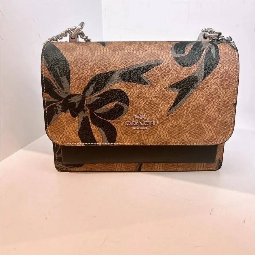 Coach Klare Crossbody Bag In Signature Canvas with Bow Print CY649