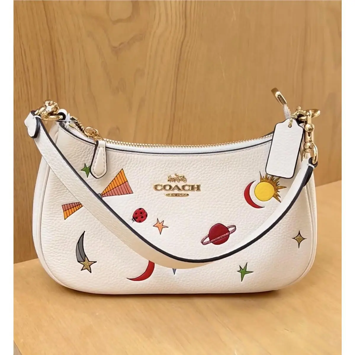 Coach X Observed By Us Teri Shoulder Bag In Leather with Print CU388