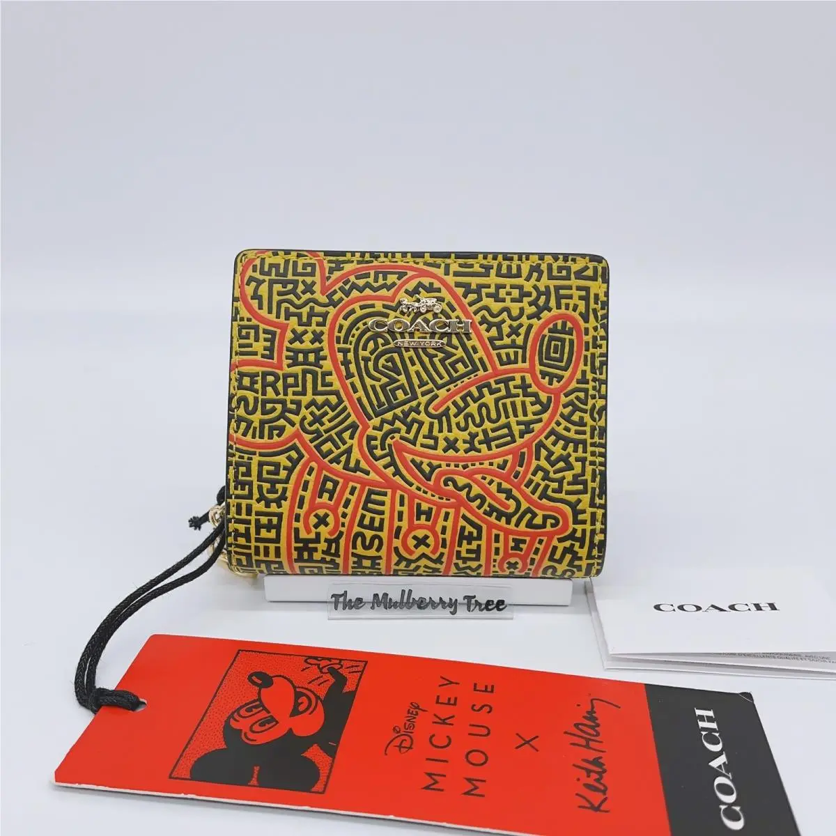 Coach C7446 Disney Mickey Mouse X Keith Haring Snap Zip Wallet Org