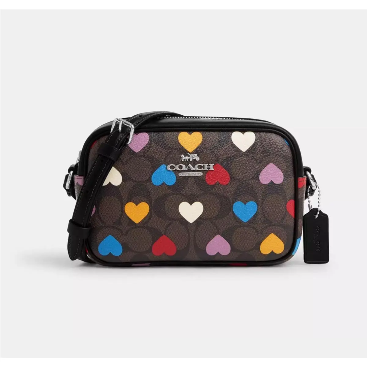 Mini Jamie Camera Bag In Signature Canvas with Heart Print by Coach