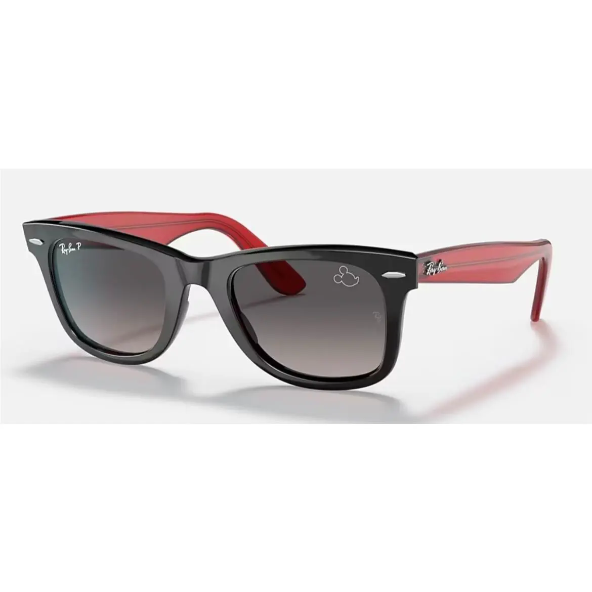 Ray Ban RB2140 Wayfarer Mickey J22 Disney Sunglasses Black / Grey Polarized