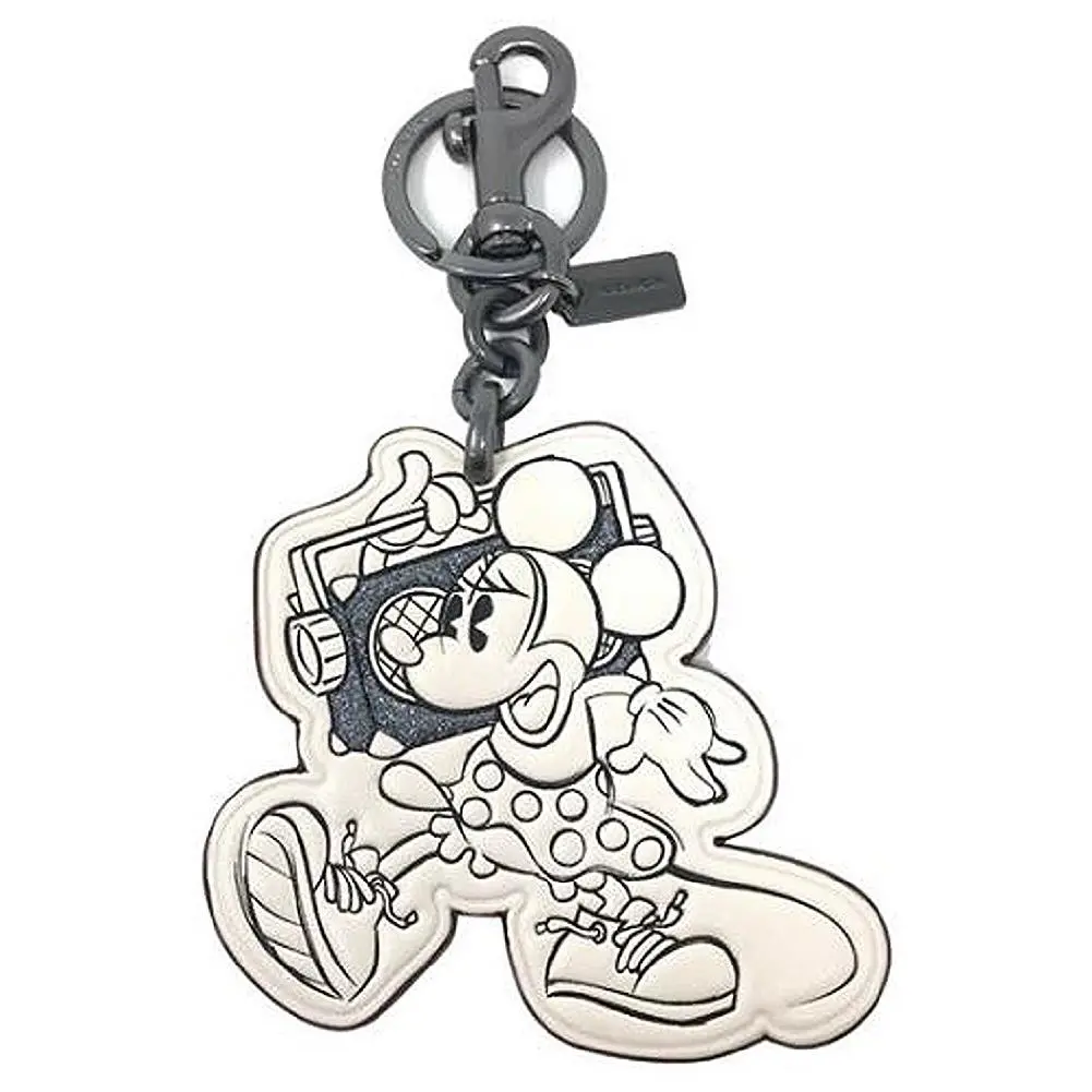 Coach X Minnie Mouse Boombox Jammin` Bag Charm Key Ring Chain Fob