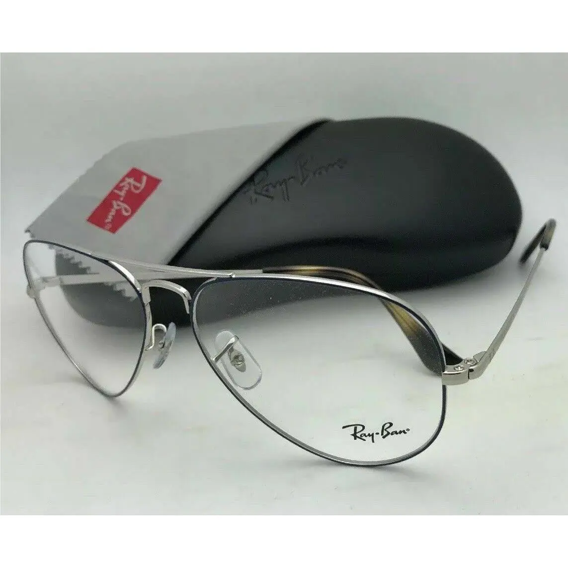 Ray-ban Aviator Rx-able Eyeglasses RB 6489 2970 58-14 140 Silver Blue Frames