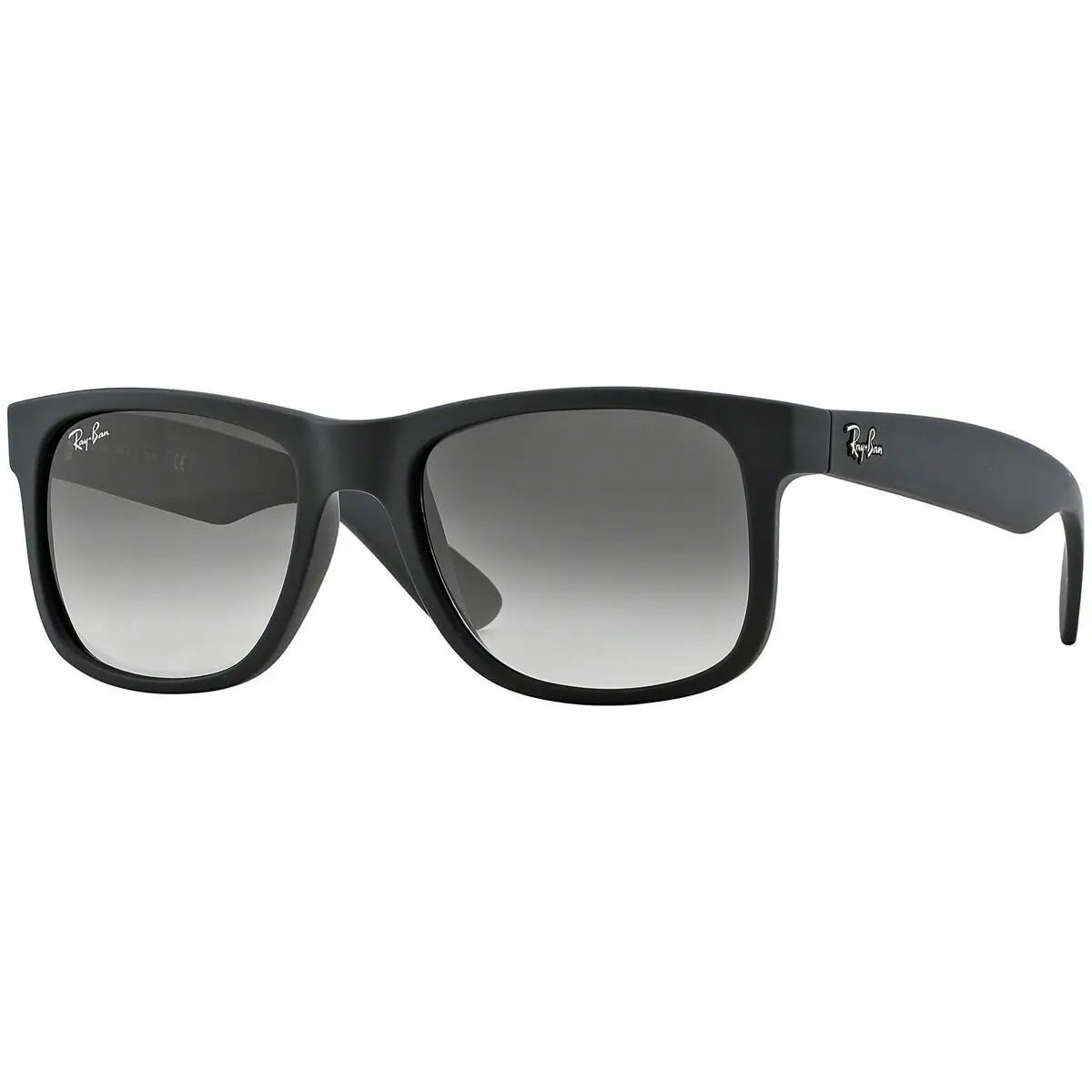 Ray-ban Justin Black Frame Grey Gradient RB4165 601/8G 51 - Frame: Black, Lens: Gray
