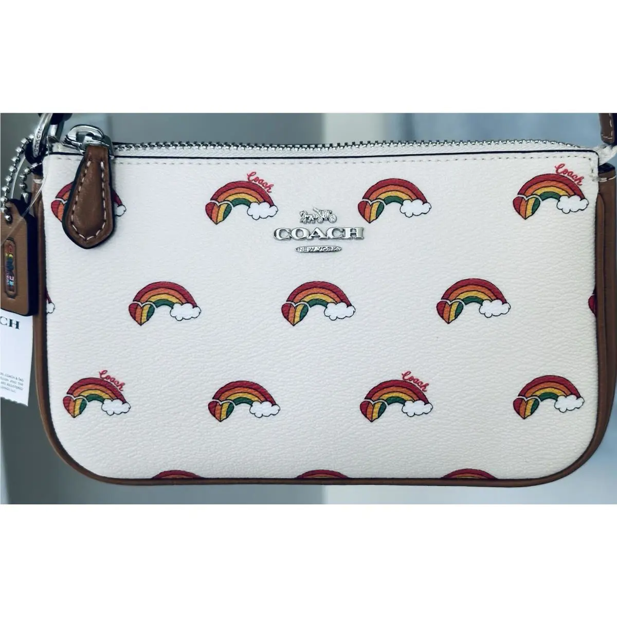 Coach Rainbow Print Nolita 19 Chalk/multi CJ657