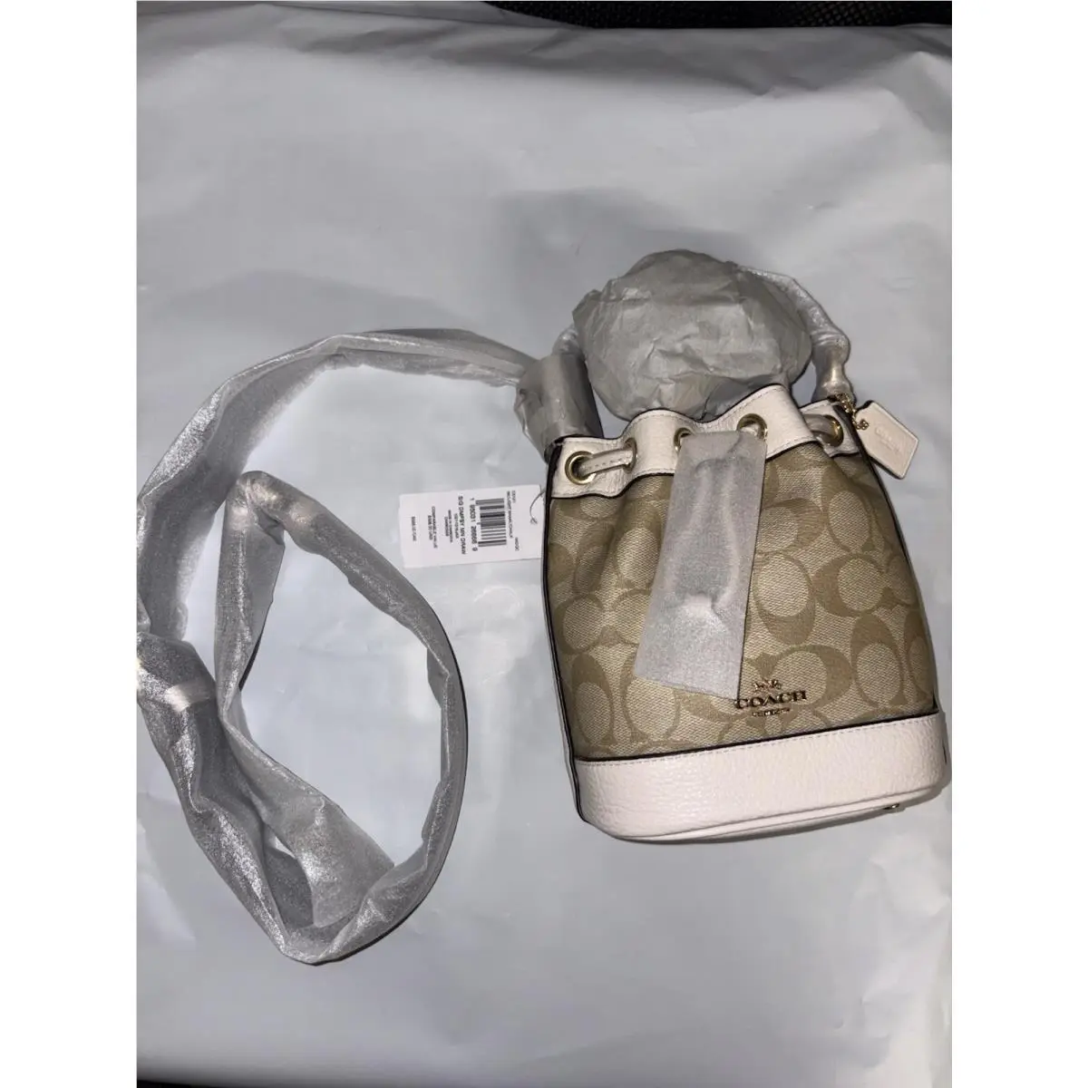 Coach Dempsey Drawstring Bucket Bag 15 In Signature Canvas C5121