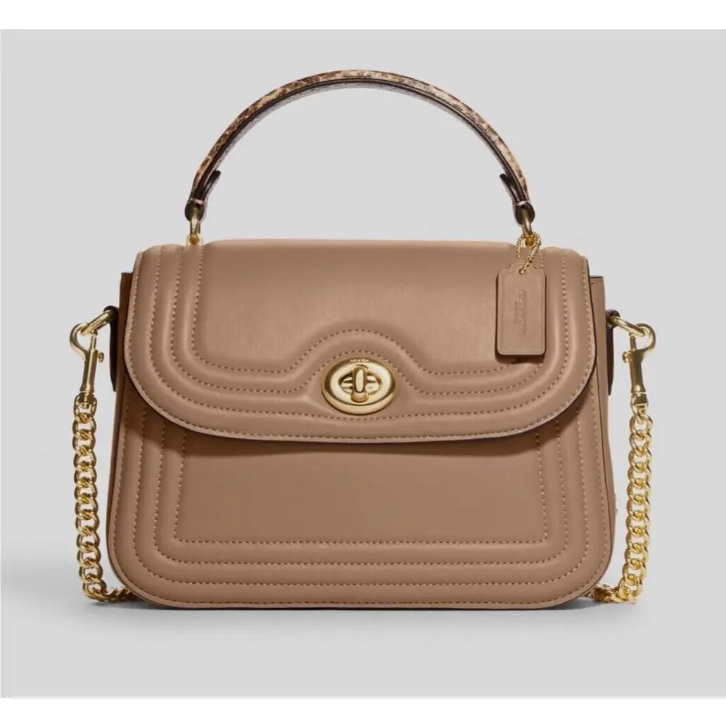 Coach Marlie Top Handle Satchel Leather Handbag C7236 NB80