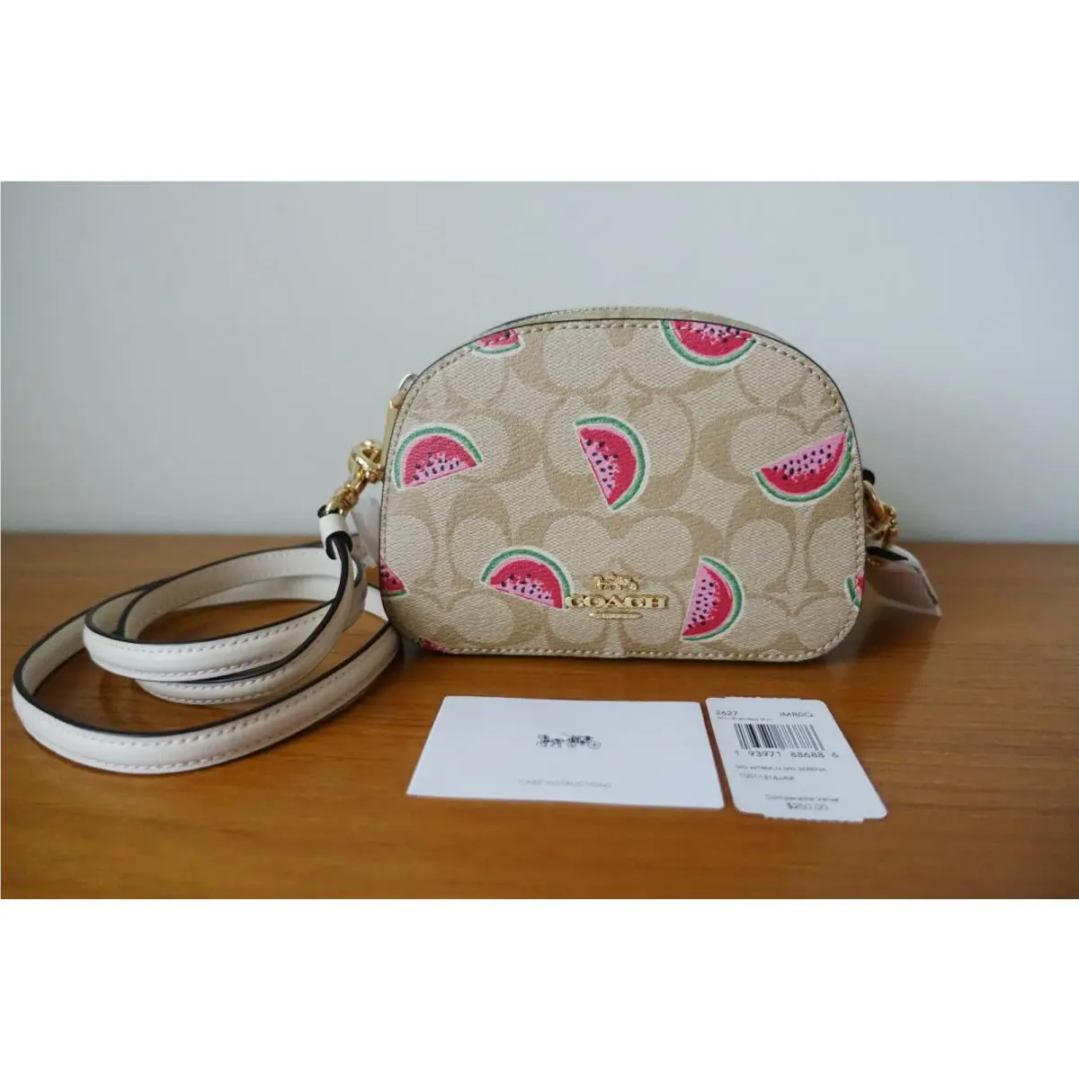 Coach Mini Serena Crossbody IN Signature Canvas with Watermelon Print