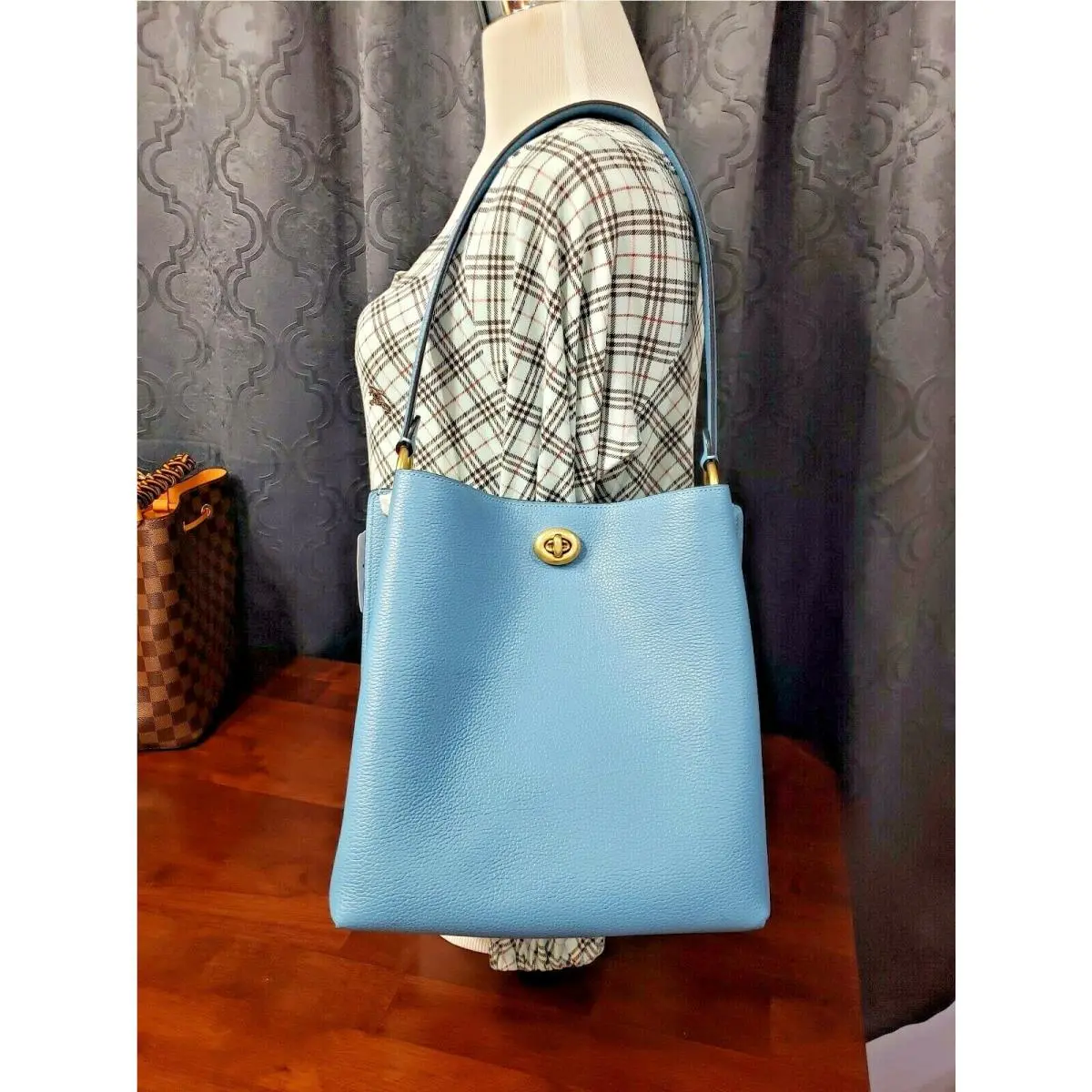 Polished Pebble Leather Charlie Bucket Crossbody Bag 375.00 by Coach