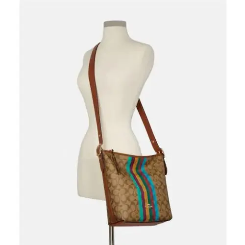 Val Signature Legacy W/stripe Coated Canvas/leather Duffle Bag C5641 by Coach