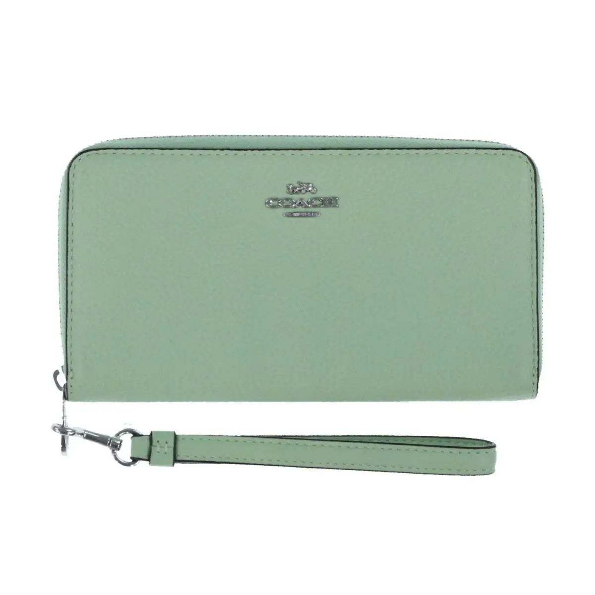 Long Zip Around Wallet Credit Card Holder Wristlet Zipper Clutch Logo by Coach