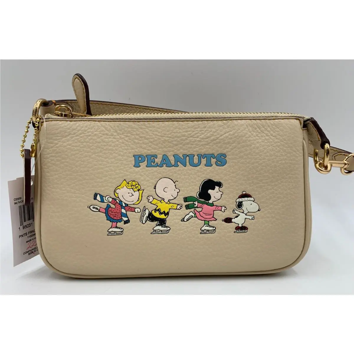 Coach X Peanuts Nolita 19 W/ Snoopy Friends Motif Leather Ivory CE858 E93941