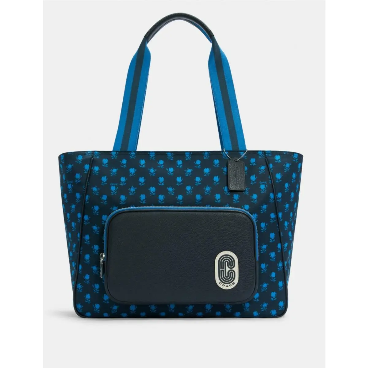 Coach Court Tote Handbag Purse Baby Bag with Badland Floral Print Midnight
