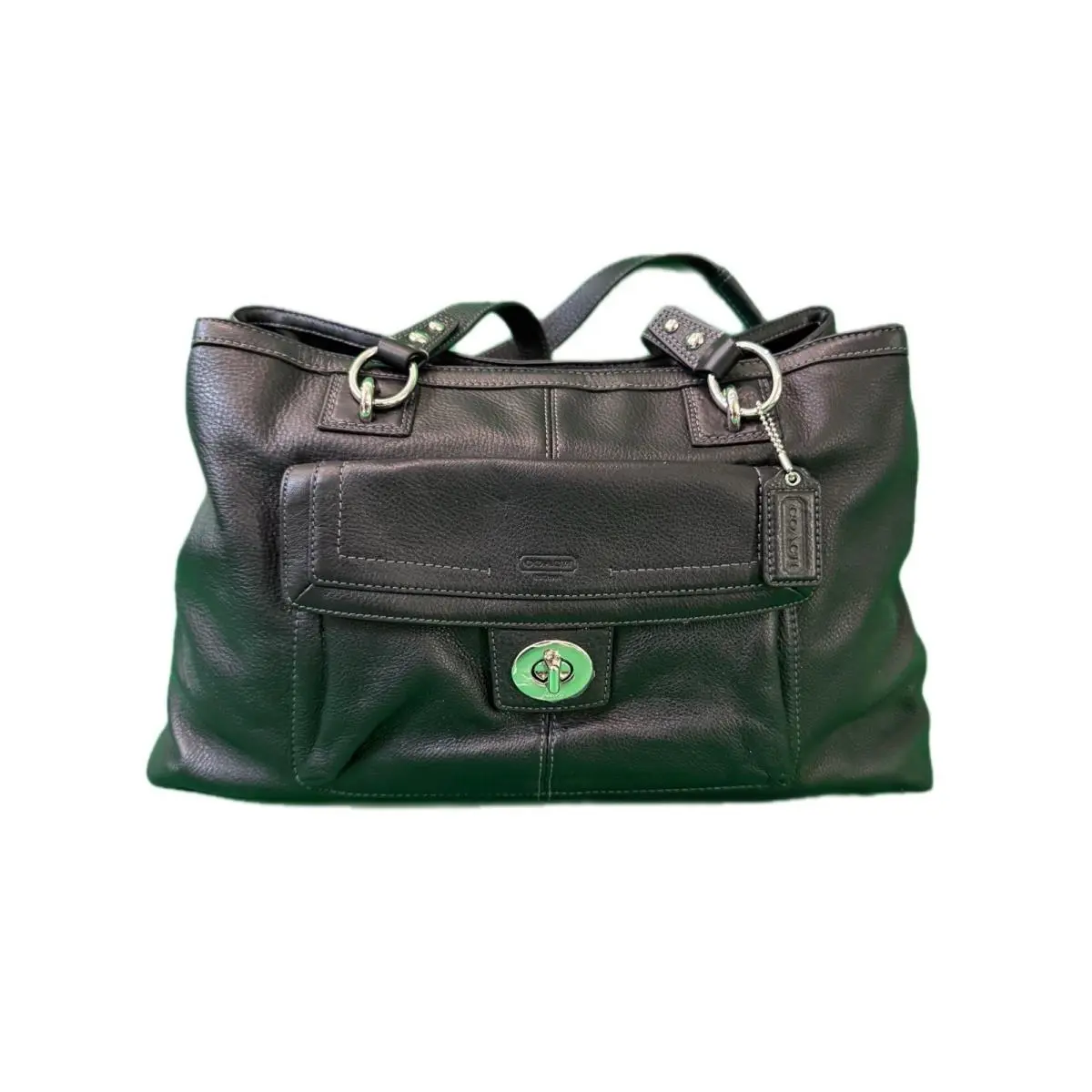 Brand Coach F19210 Black Leather Handbag