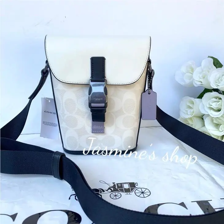 Coach CJ697 Track Small Flap Crossbody In Colorblock Signature Canvas
