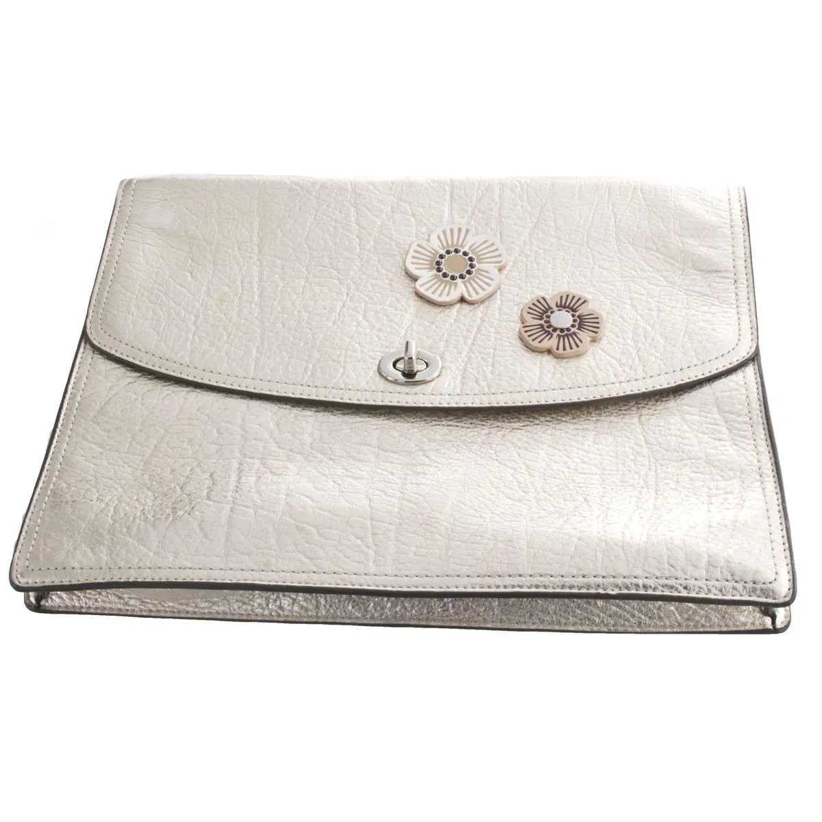 Women`s Silver Champagne Flower Pouch by Coach