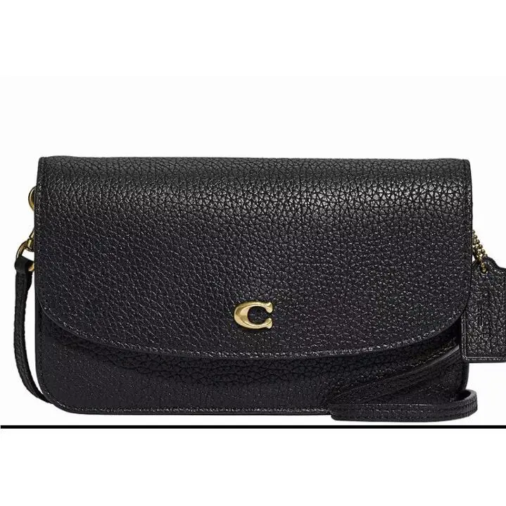 Coach Pebbled Leather Hayden Logo Crossbody Bag Black Packaging