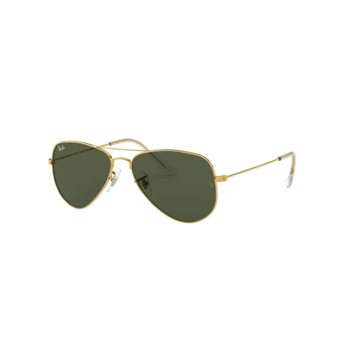 Ray-ban RB3044 Aviator Small Metal Sunglasses Gold/G-15 Green 52 mm - Gold/G-15 Green, Frame: Gold, Lens: Green