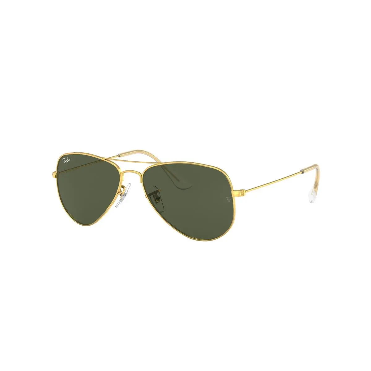 Ray-ban RB 3044 Aviator Small Metal Arista g 1 L0207 Sunglasses - Frame: Gold, Lens: Green