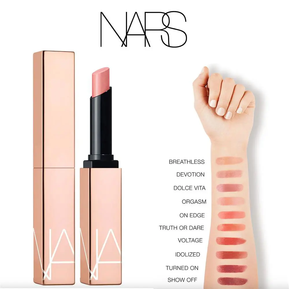 Nars Afterglow Sensual Shine Hydrating Lipstick Available in 10 Shades .05 oz