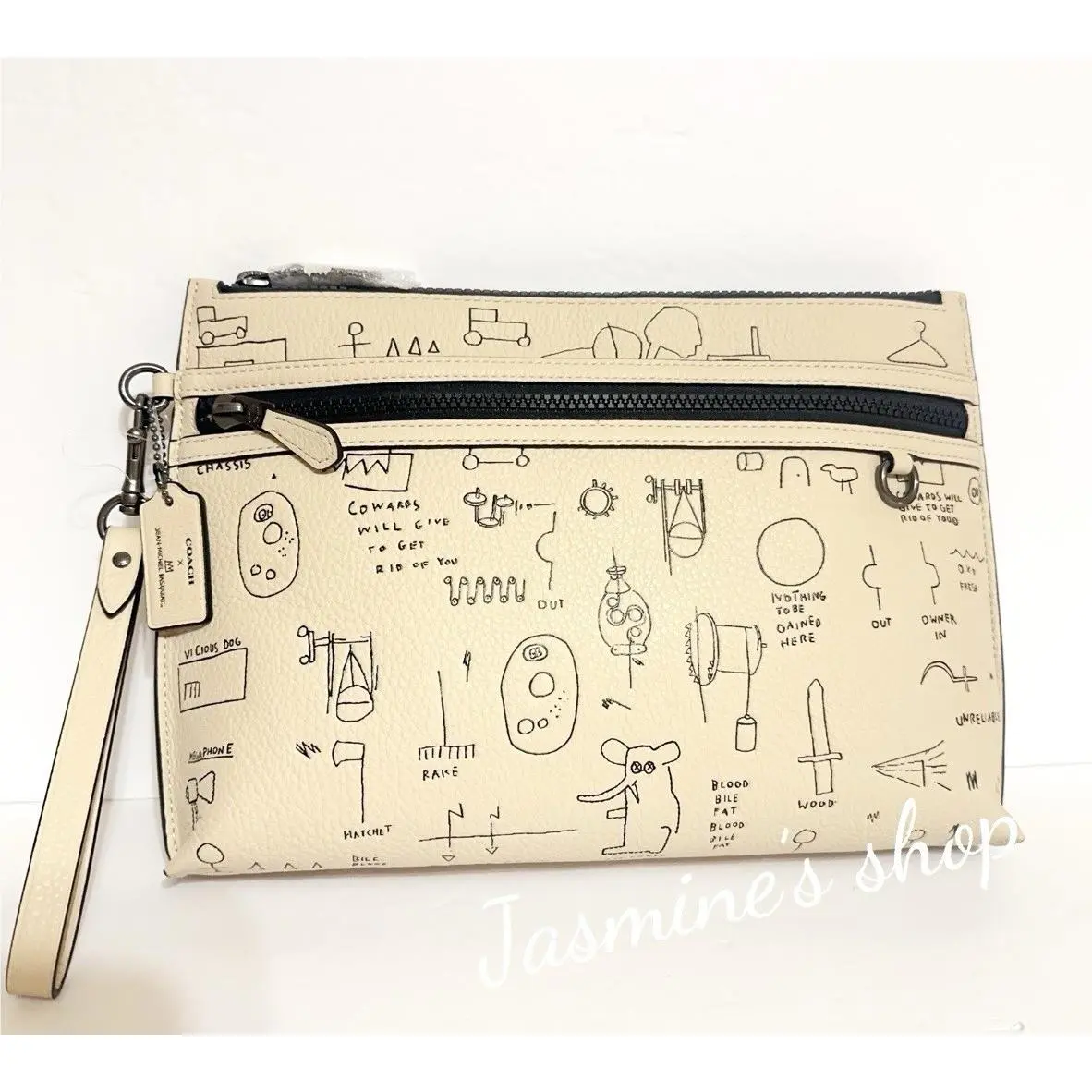 Coach C5452 Carryall Pouch Leather Ivory Multi