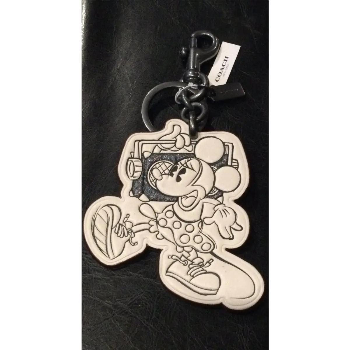 Disney X Coach Minnie Mouse Chalk Boombox Limited Edition Bag Charm F27707