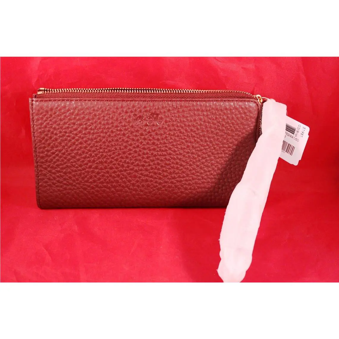 Coach 8 Brown Zip-around Wallet Clutch Wristlet 51981 Gd/brick