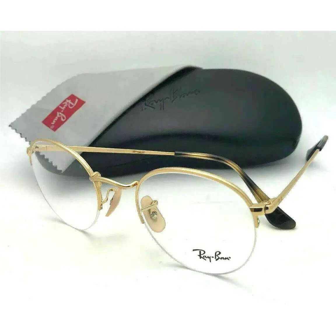 Ray-ban Rx-able Eyeglasses RB 3947V 2500 51-22 Round Semi Rimless Gold Frame