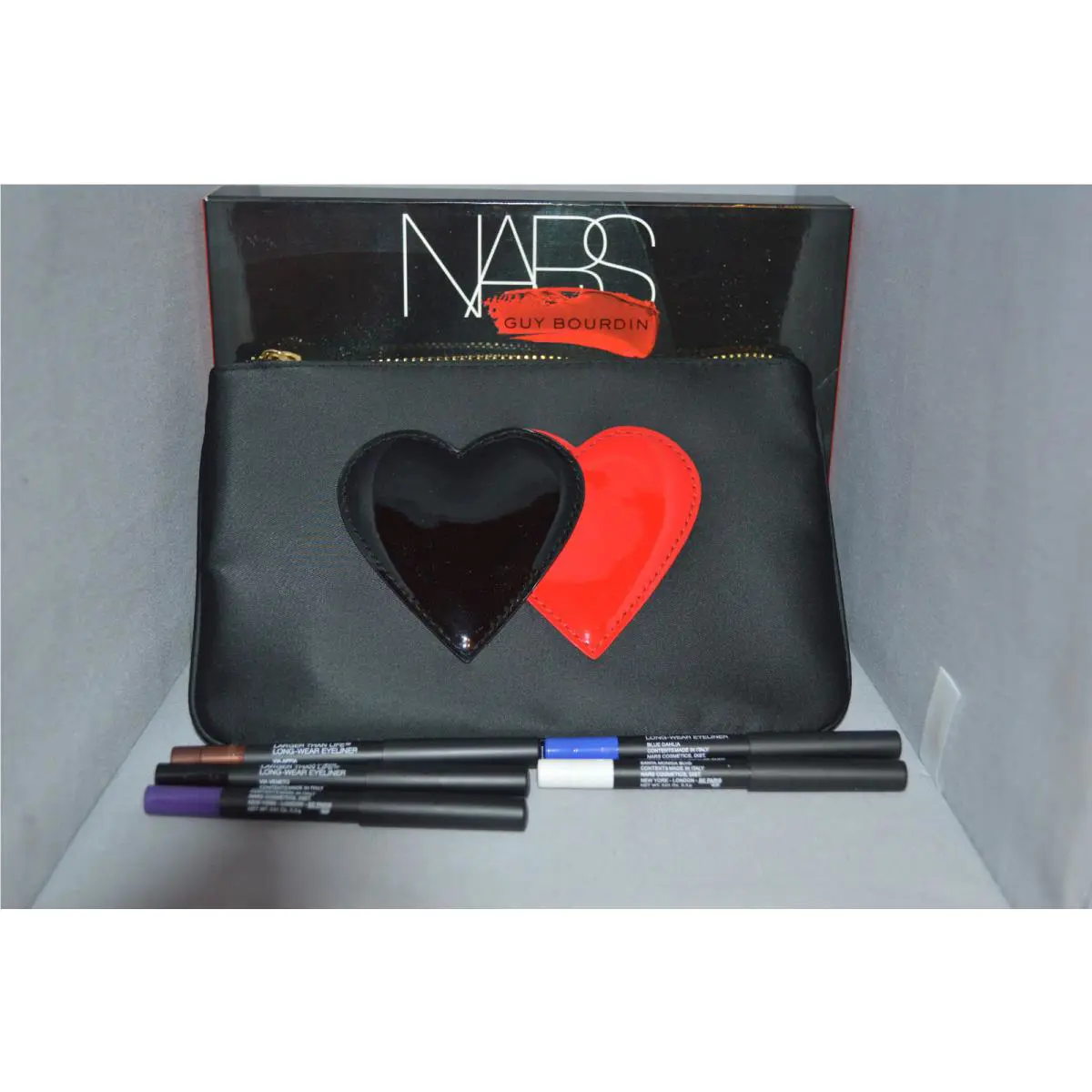 Nars Guy Bourdin 3816 Voyeur Make Up Bag with 5 Mini Eyeliners
