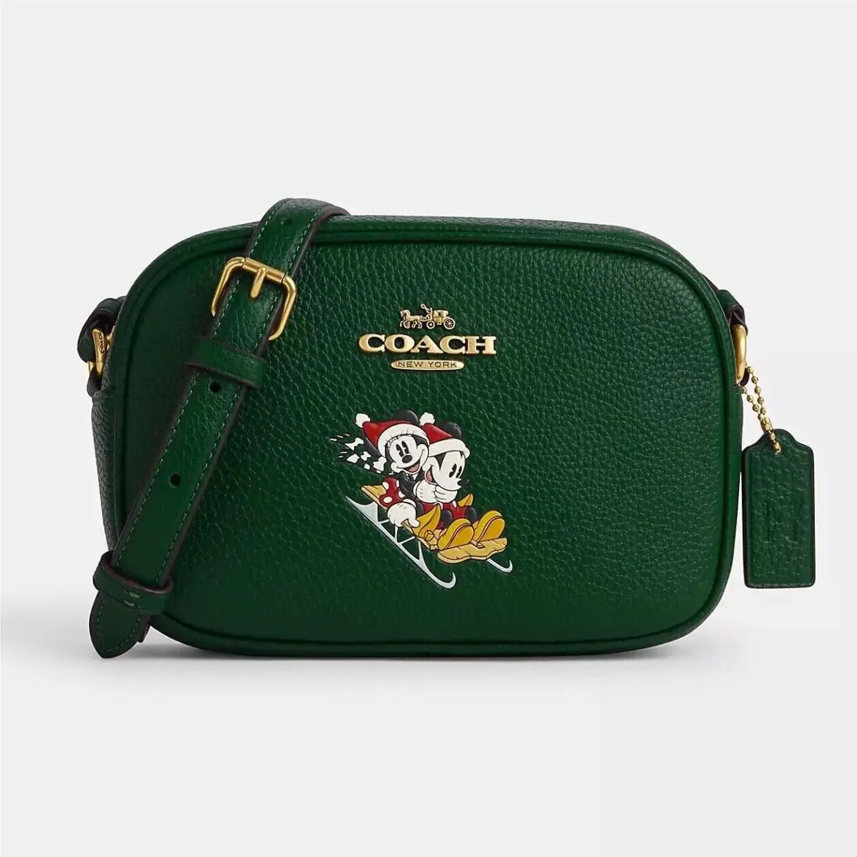 Coach Disney X Mini Jamie Camera Bag with Sled Motif Holiday Christmas Rare Gift