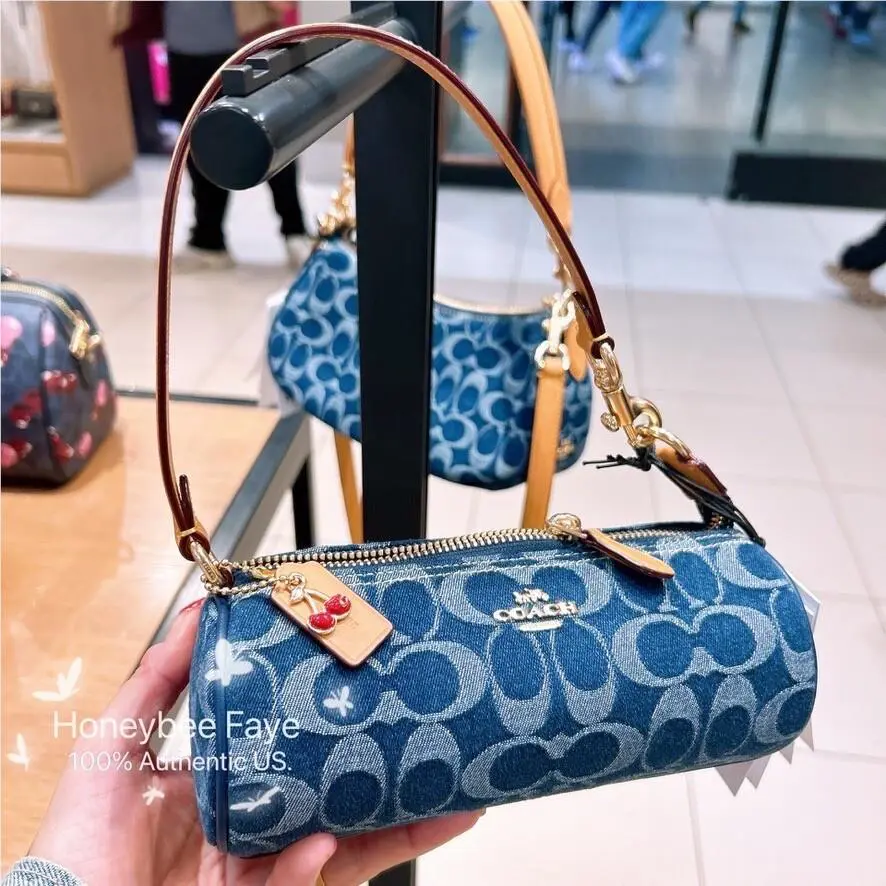 Coach Nolita Barrel Bag In Signature Denim CZ459