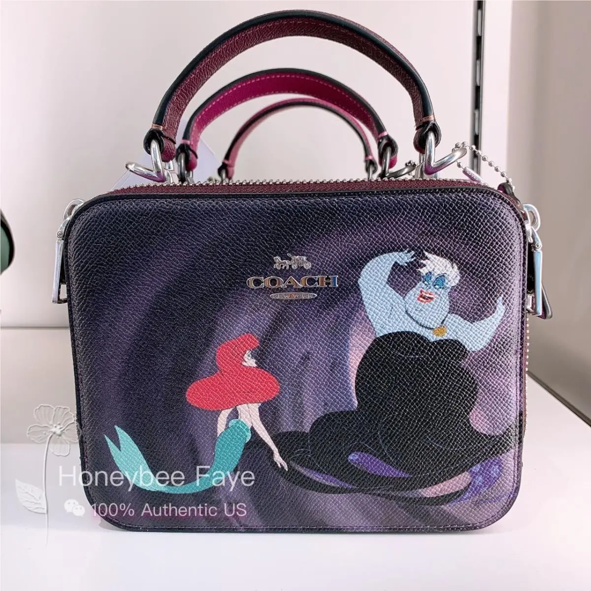 Disney X Coach Box Crossbody with Ursula Motif