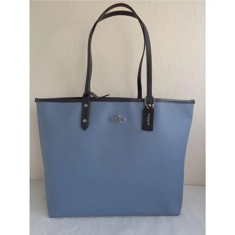 Coach F36609 Reversible City Tote Dusk Bright Mineral Blue
