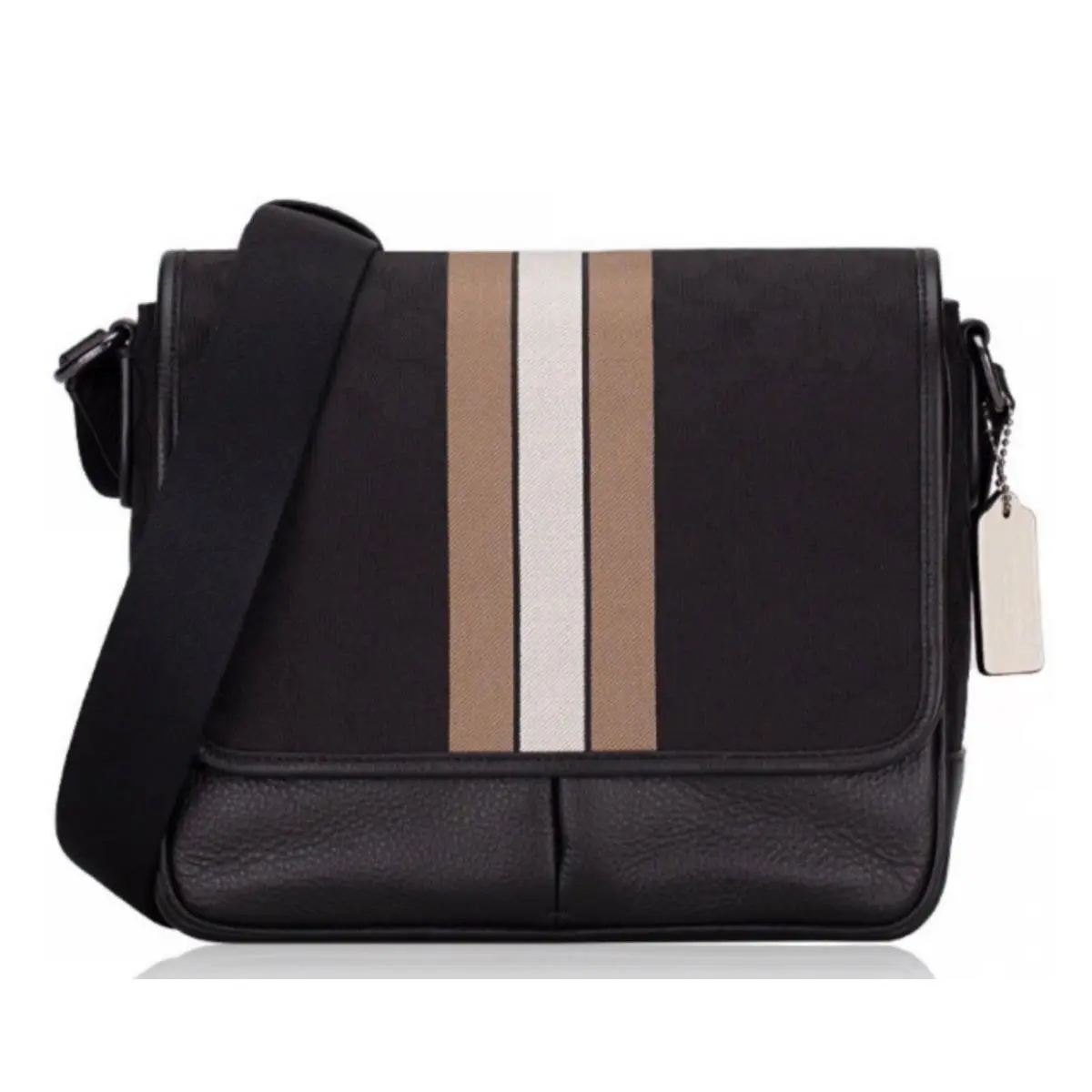 Coach C6583 Thompson Small Map Bag In Signature Jacquard with Stripe Black