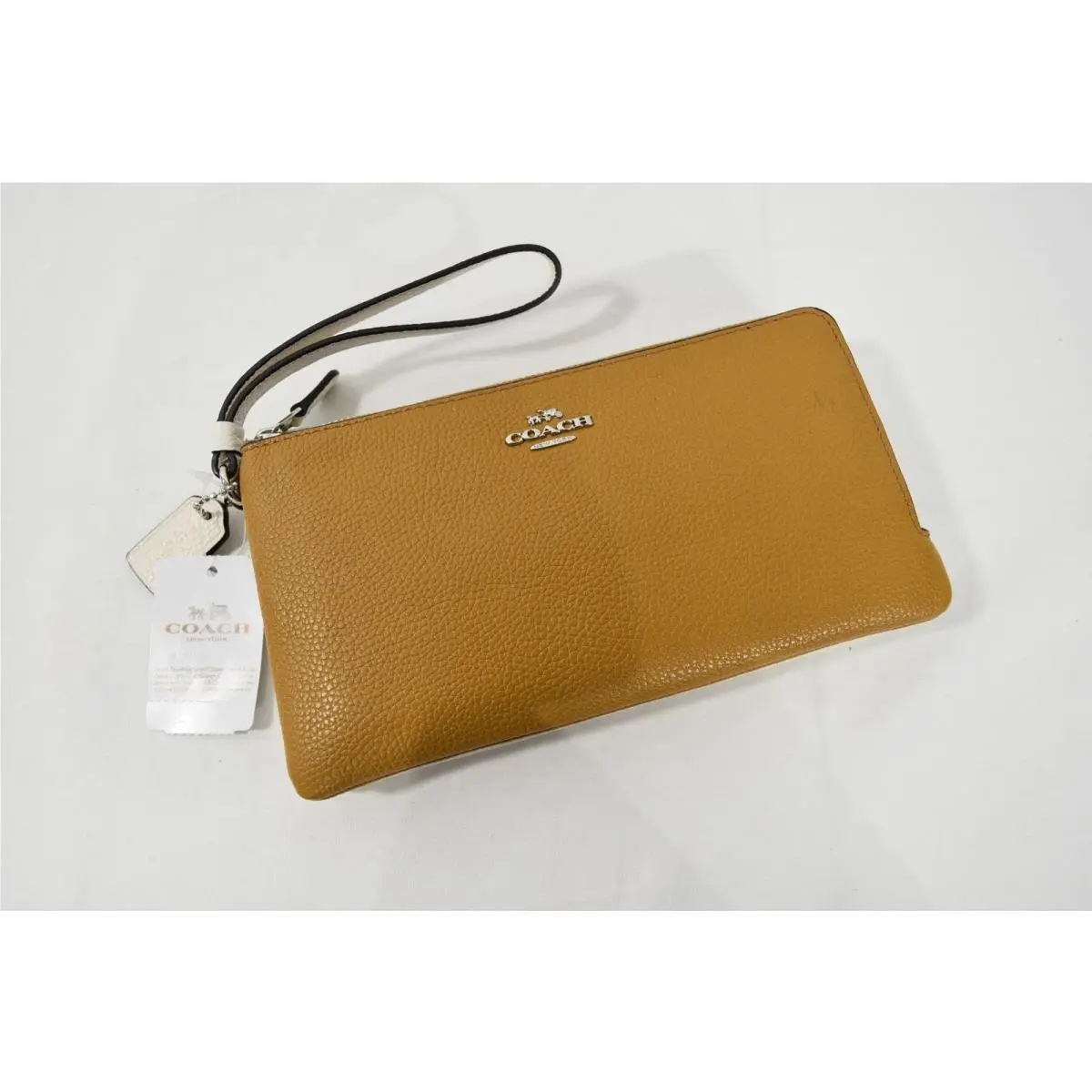 Coach 54051 Colorblock Double Zip Wallet in Light Saddle Chalk