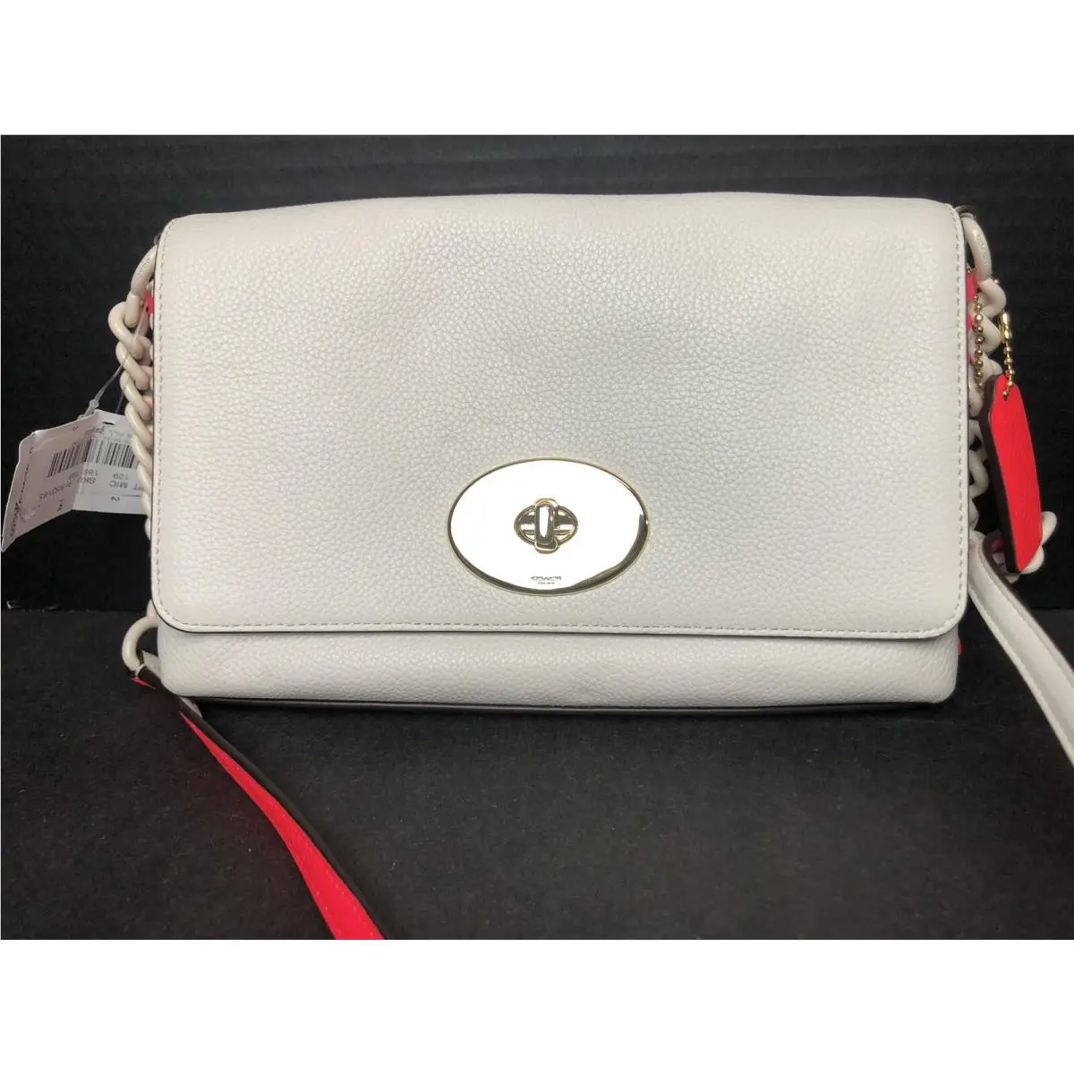 Coach Whiplash Leather Crosstown Crossbody 53235 Chalk Multi