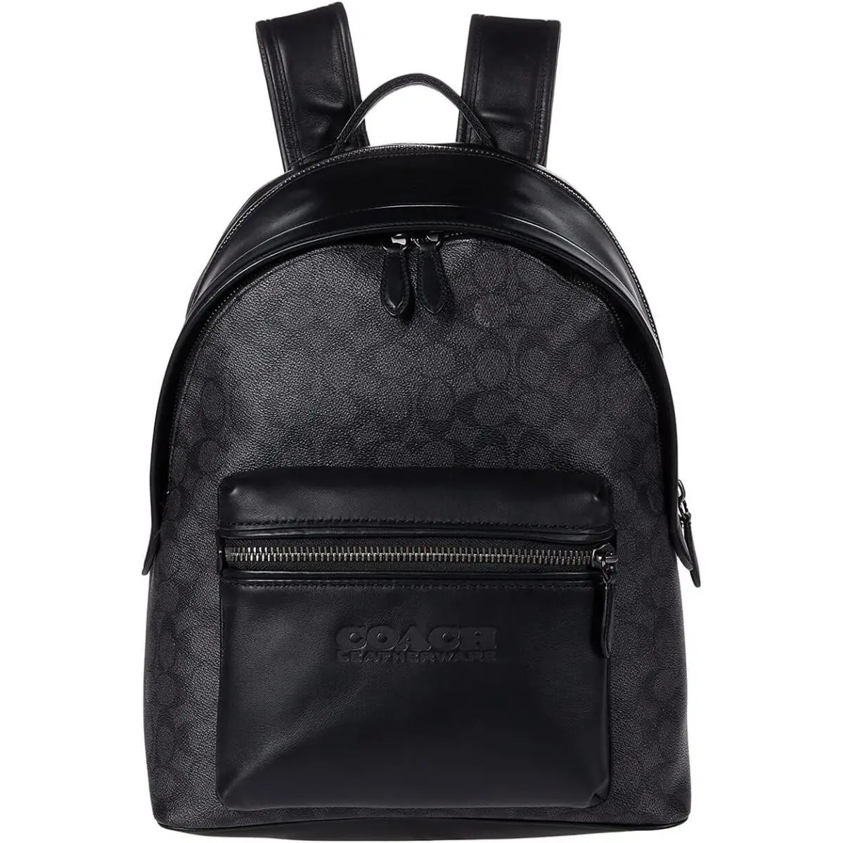 Coach Signature Charter Backpack in Signature Canvas Black/charcoal
