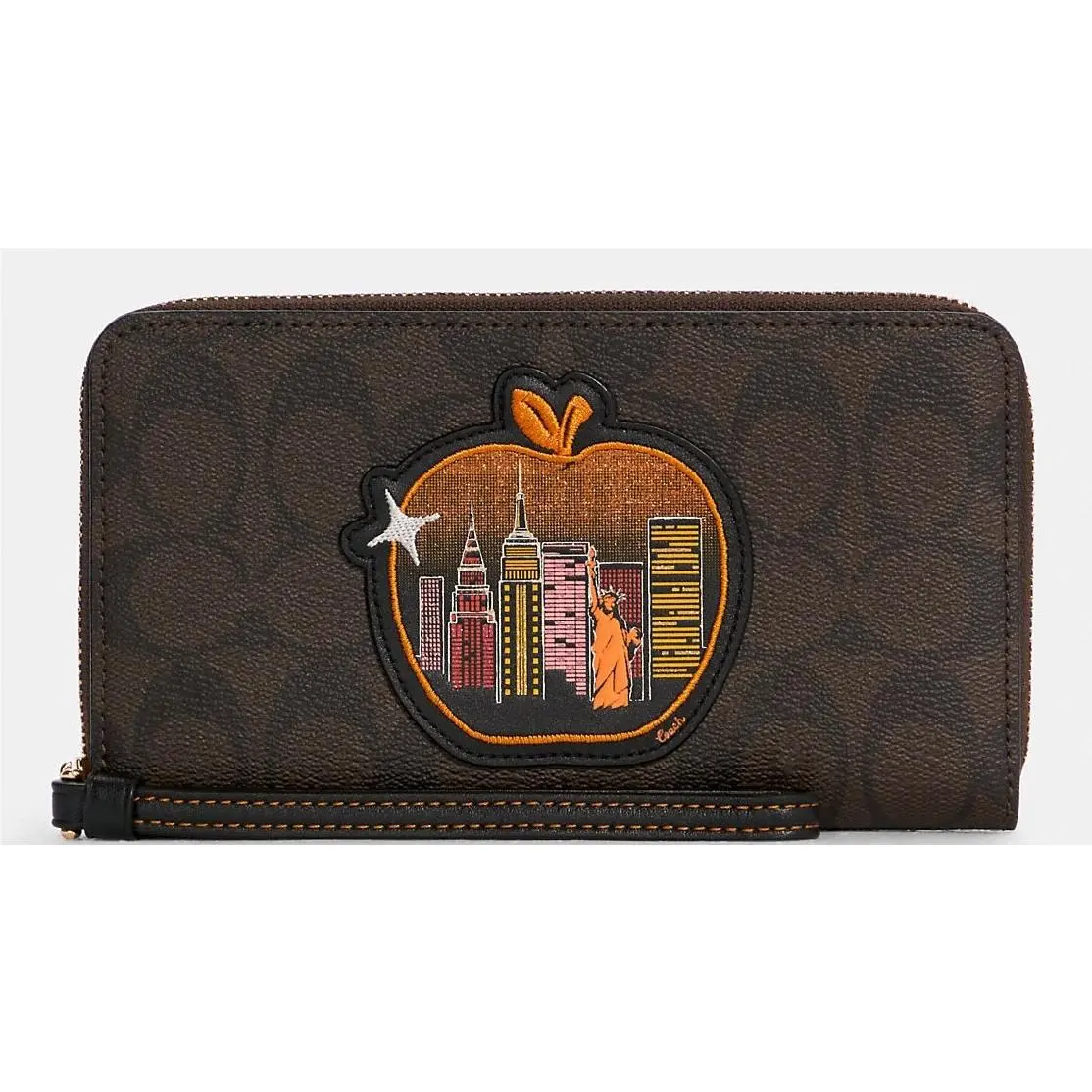 Coach Dempsey Phone Wallet Signature with Souvenir Skyline Apple