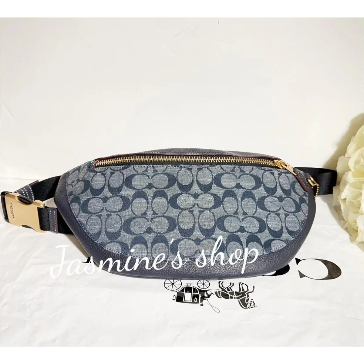 Coach Men’s Warren Belt Bag In Signature Chambray CG994