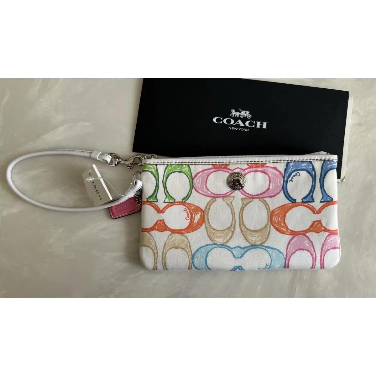 Coach Multicolor Scribble Wristlet 40422
