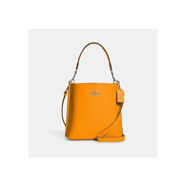 Coach Mollie Bucket Silver/papaya Bag 22 Msrp: